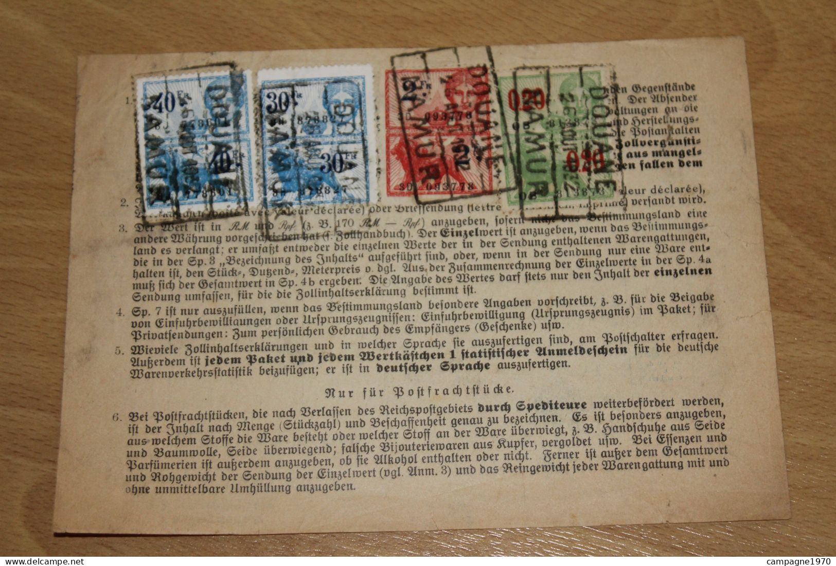 ANCIEN DOC - DECLARATION EN DOUANE - SCHRODER DRESDEN VERS GEORGES FRERE A GILLY ( CHARLEROI ) - ( 1932 - AVEC TIMBRES ) - 1900 – 1949