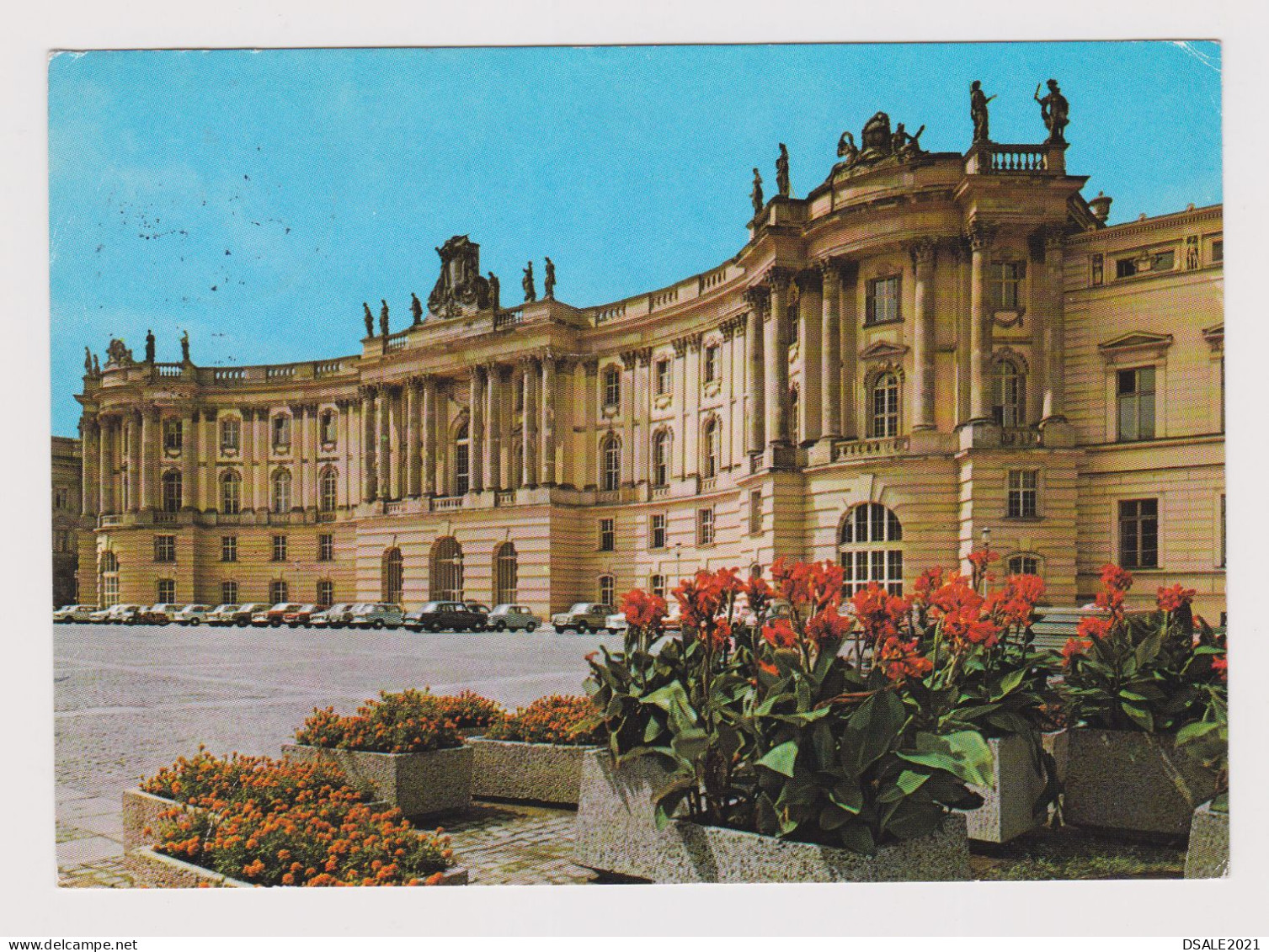 East Germany DDR 1980 Postcard W/20Pf Definitive Stamp Sent Airmail To Bulgarien, View BERLIN August Bebel Platz (67976) - Brieven En Documenten