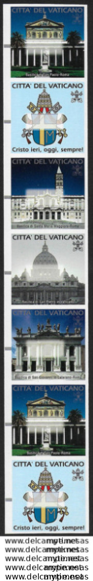 2000 Vaticano Automatici 7v. In Striscia Varietà MNH Sassone N. 1/5+ - Otros & Sin Clasificación