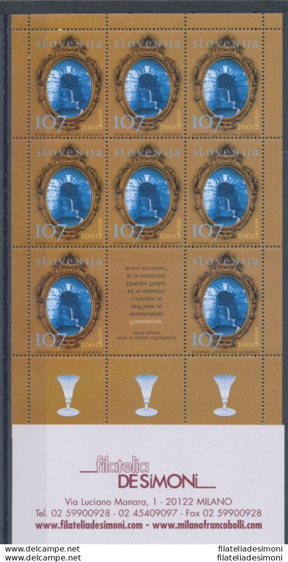 2001 EUROPA CEPT Slovenia/Slovenija Minifoglio &quot;Acqua&quot; MNH - Other & Unclassified