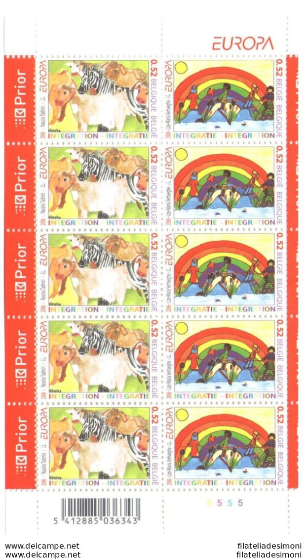 2006 EUROPA CEPT Belgio Minifoglio Integrazione Giovani - MNH** - Andere & Zonder Classificatie