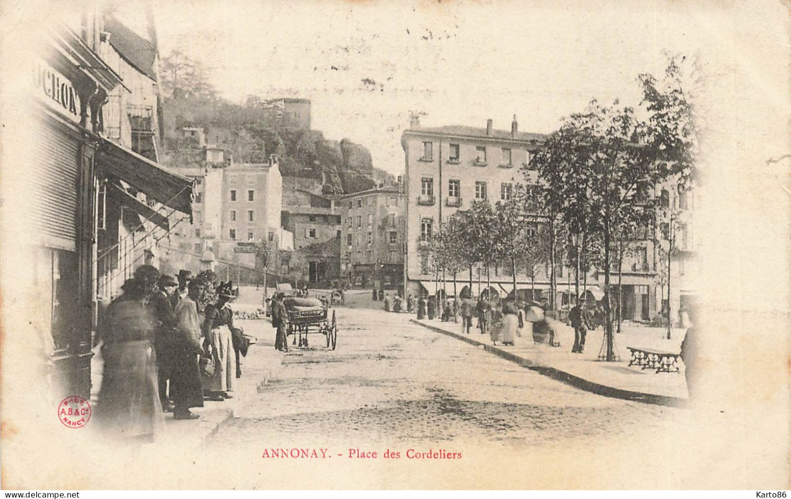 Annonay * 1905 * Place Des Cordeliers * Commerces Magasins Villageois - Annonay