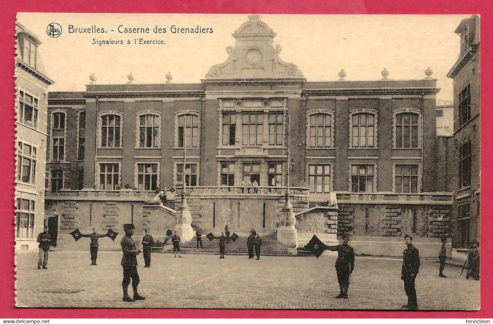 C.P. Bruxelles =  Caserne  Des  Grenadiers  :  Signaleurs à  L' Exercice - Bruxelles (Città)