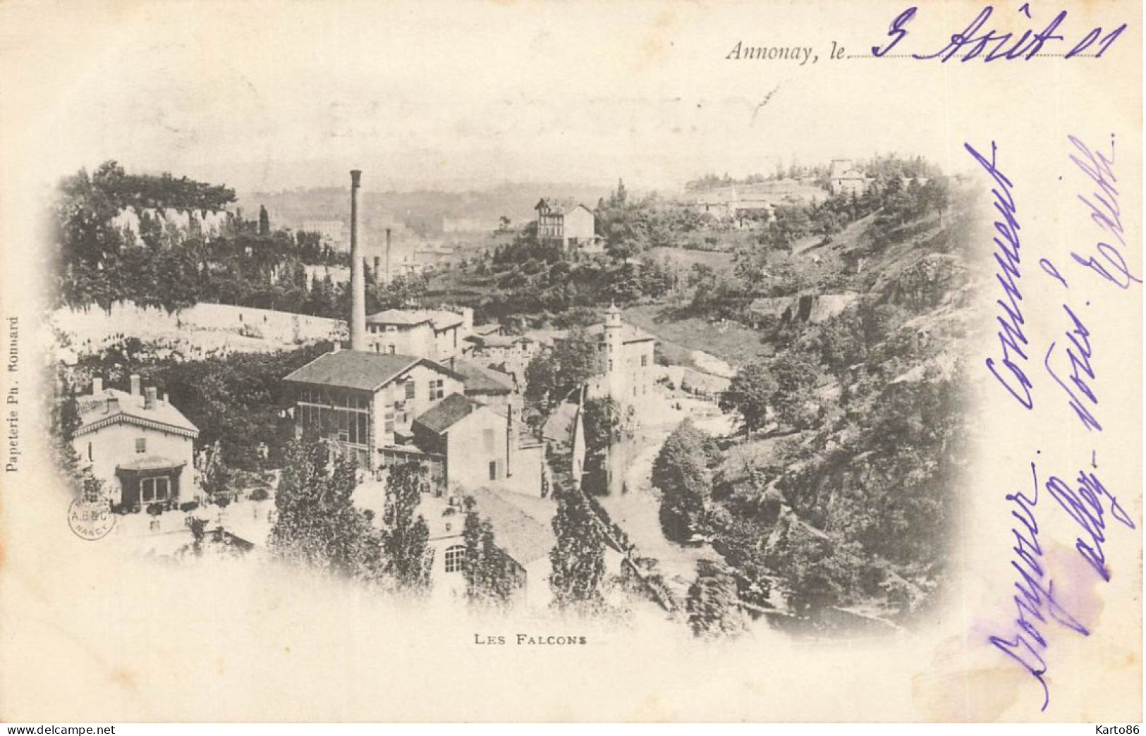 Annonay * 1901 * Les Falcons * Tour Usine - Annonay