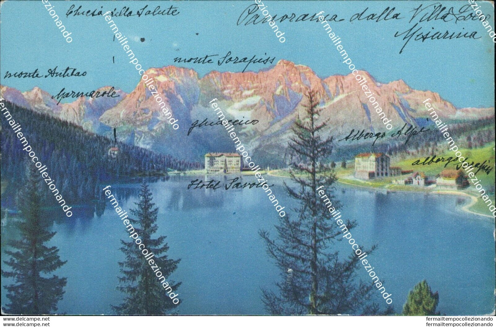 Bl497 Cartolina Misurina Sorapis  Provincia Di Belluno - Belluno