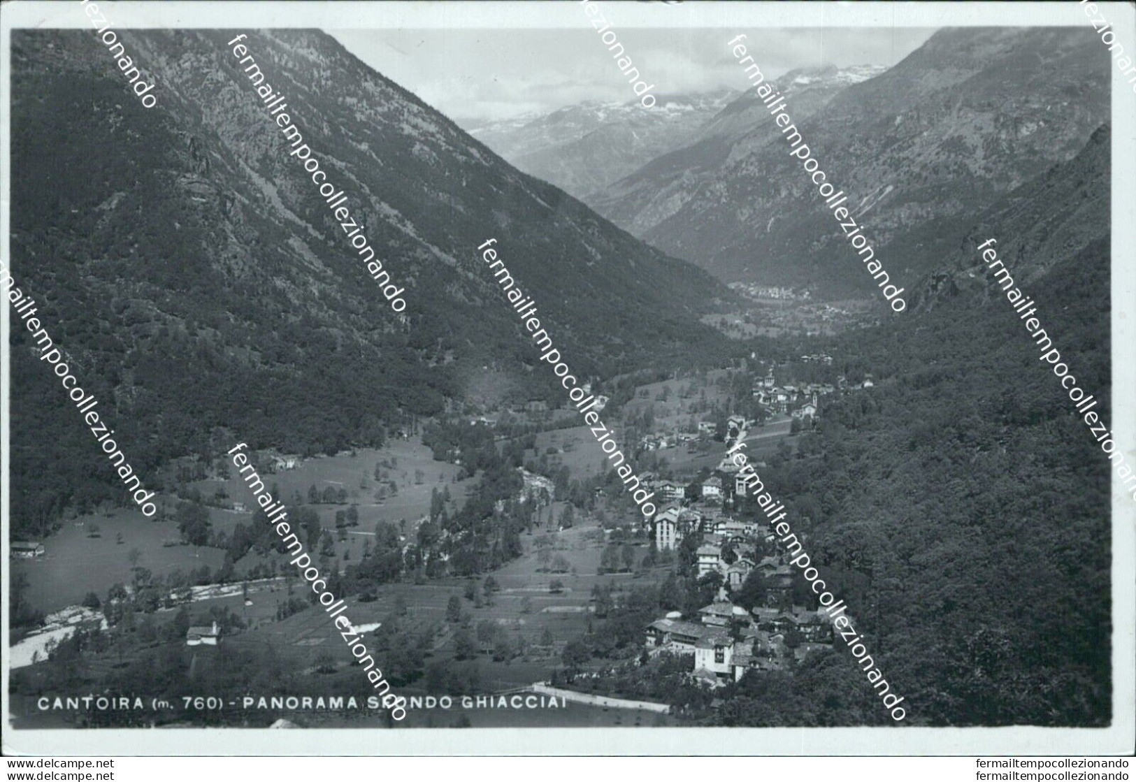 Ce558 Cartolina Cantoira Panorama Sfondo Ghiacciai Torino Piemonte - Andere & Zonder Classificatie