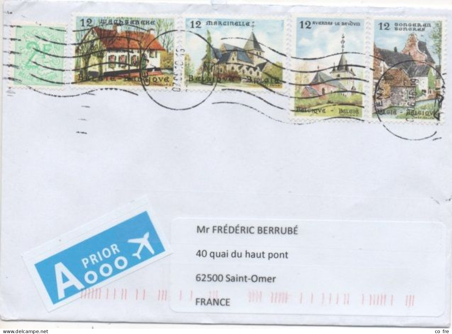 Belgique, Lettre Avec La Série Complète 2179/82 - Storia Postale