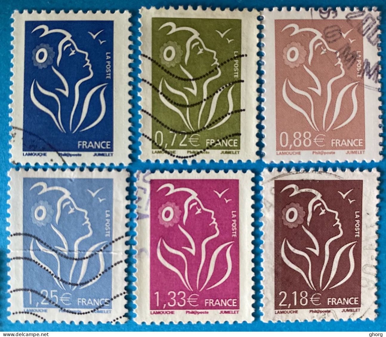 France 2008  : Type Marianne De Lamouche N° 4153 à 4158 - Oblitérés