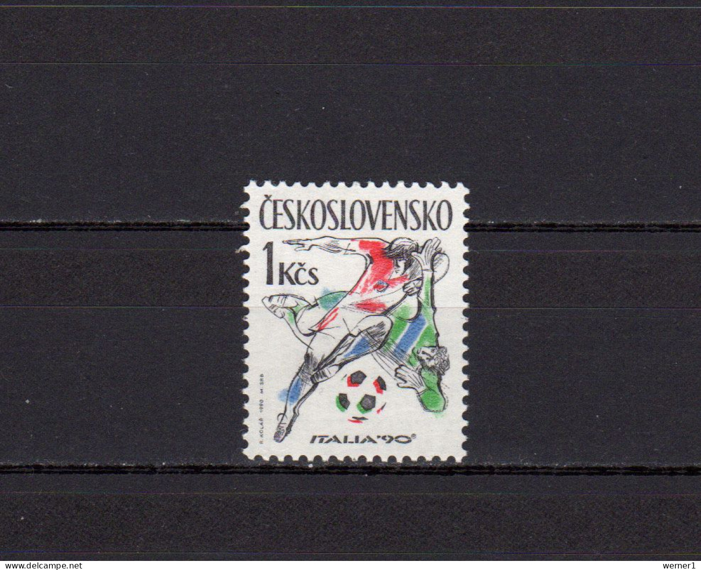 Czechoslovakia 1990 Football Soccer World Cup Stamp MNH - 1990 – Italia