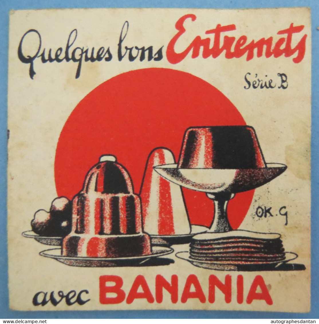 ● BABANIA Vieux Dépliant Quelques Bons Entremets Courbevoie Recettes - Publicité - Publicités