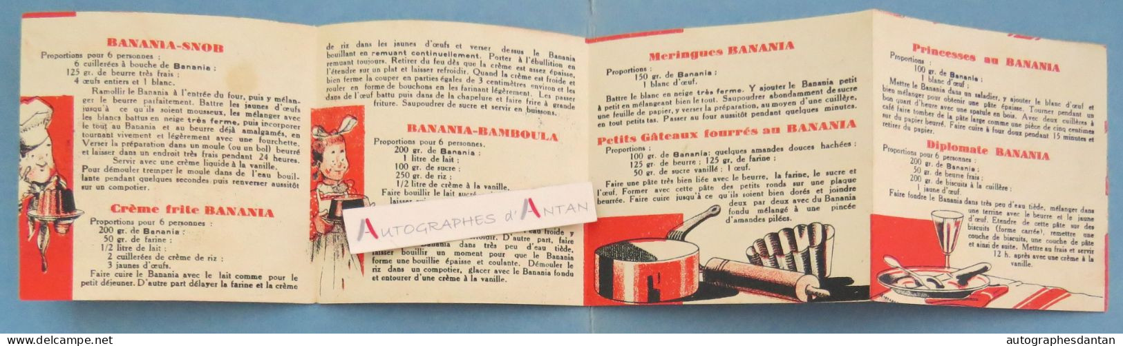 ● BABANIA Vieux Dépliant Quelques Bons Entremets Courbevoie Recettes - Publicité - Publicités