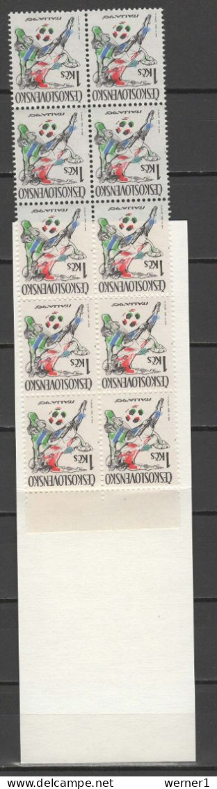 Czechoslovakia 1990 Football Soccer World Cup Stamp Booklet MNH - 1990 – Italie
