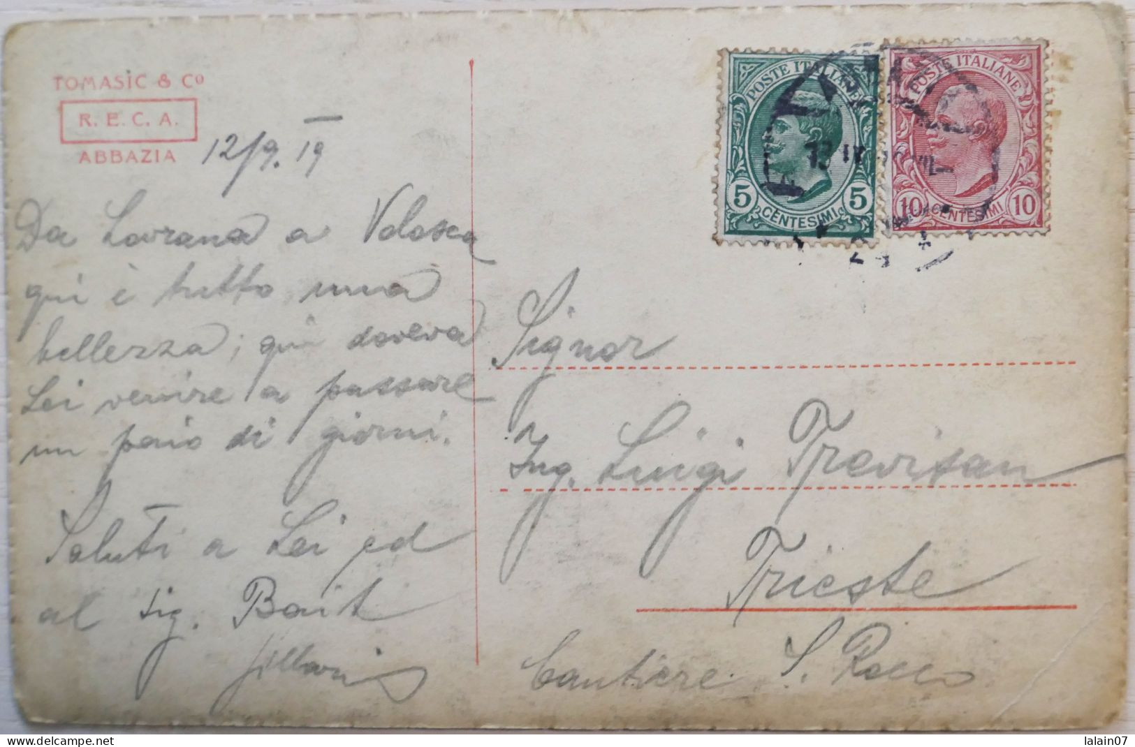 C. P. A. : CROATIA : LOVRAN : LOVRANA : Alstadt, Stamps In 1919 - Kroatien