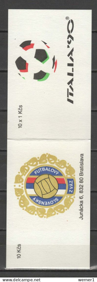 Czechoslovakia 1990 Football Soccer World Cup Stamp Booklet MNH - 1990 – Italy