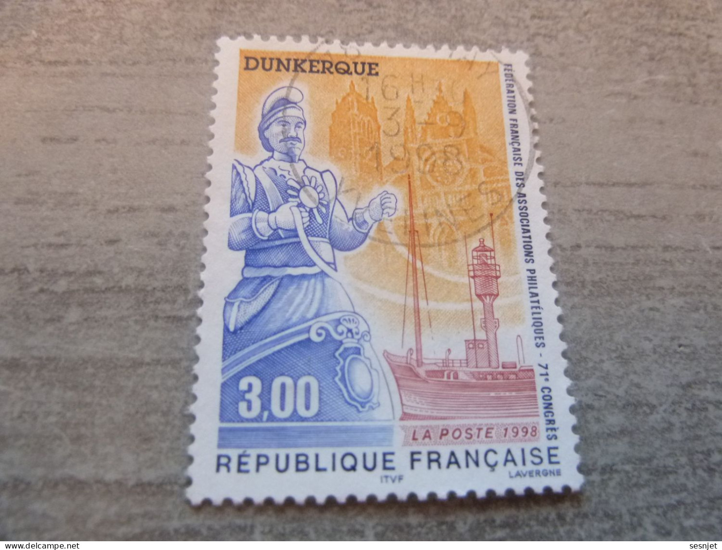 Dunkerque - Congrès Fédération Philatélique - 3f. - Yt 3164 - Multicolore - Oblitéré - Année 1998 - - Usados