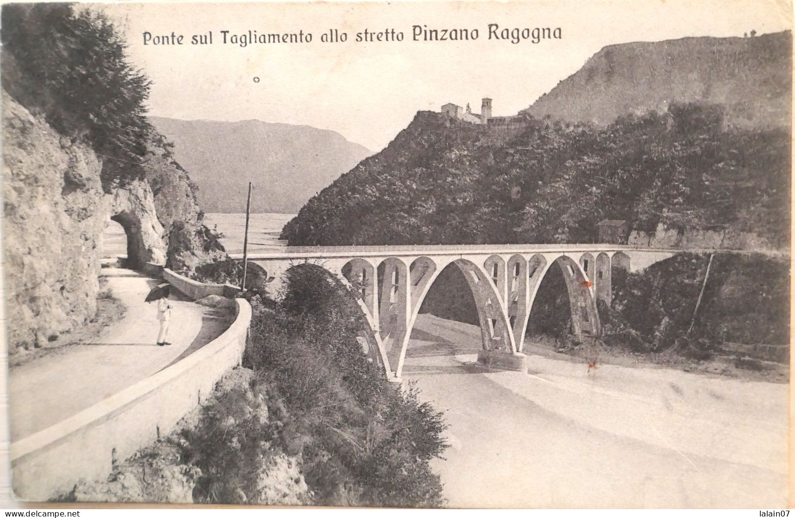 C. P. A. : Italia : Pordenone : Ponte Sul Tagliamento Allo Stretto PINZANO ROGOGNA, Stamp In 1921 - Pordenone