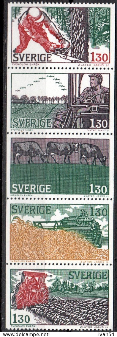 SWEDEN 1042-46 MNH  ** Year Of The Farmer - Année Du Paysan (1979) - Unused Stamps