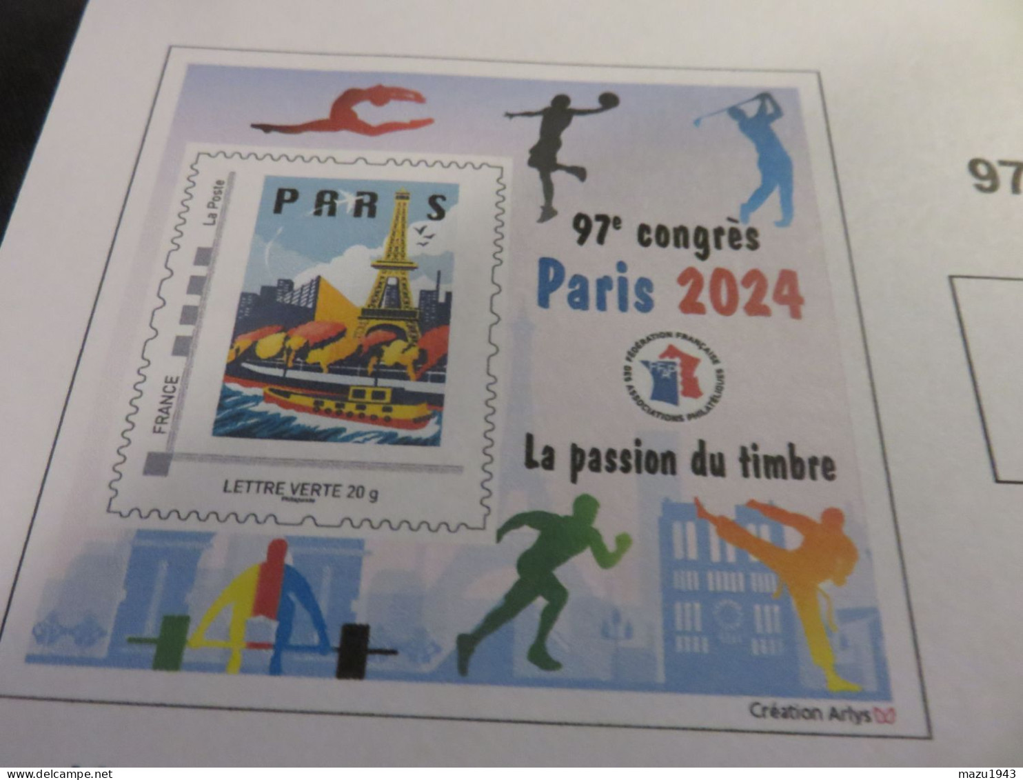 Souscription Bloc FFAP 2024 Paris Philex Passion Du Timbre - FFAP