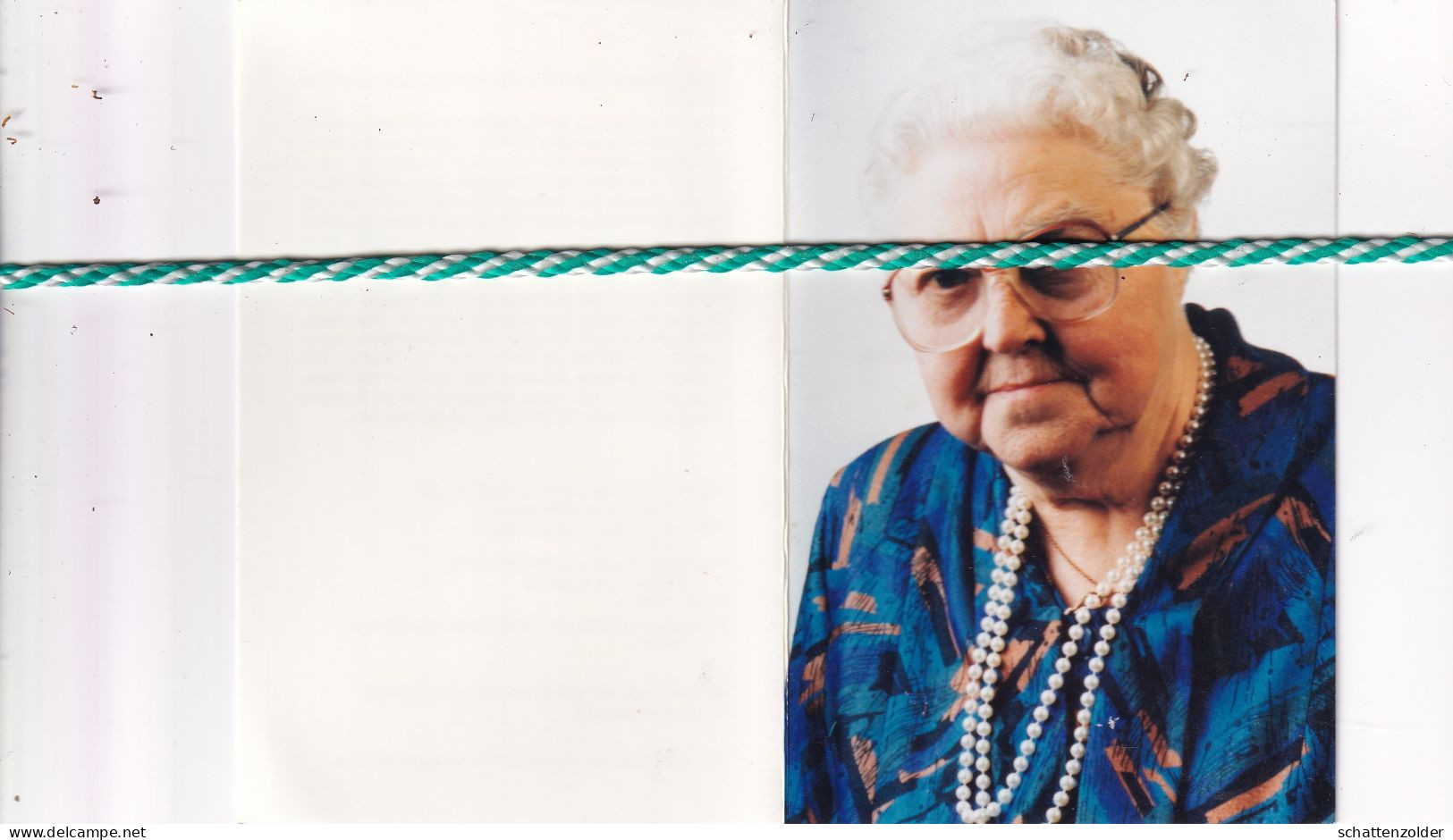 Antoinette Huygelier-Hoste, Ruiselede 1917, Tielt 1994. Foto - Obituary Notices