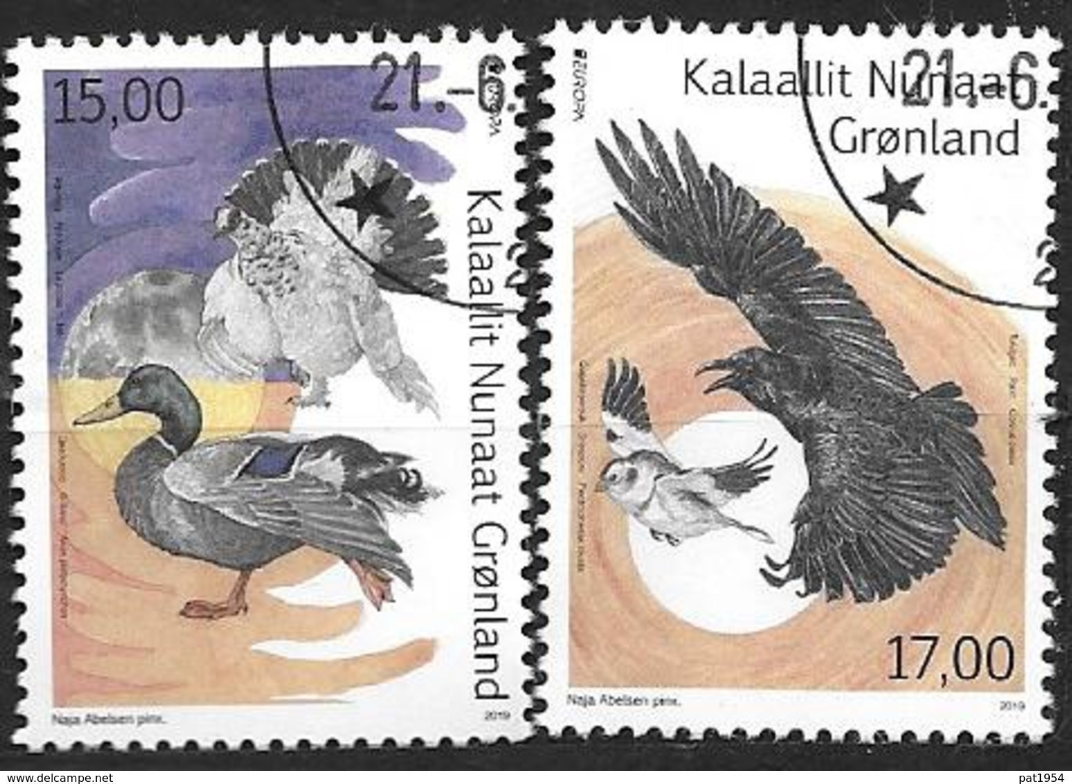 Groënland 2019, N° 792/793 Oblitérés Europa Oiseaux - Oblitérés