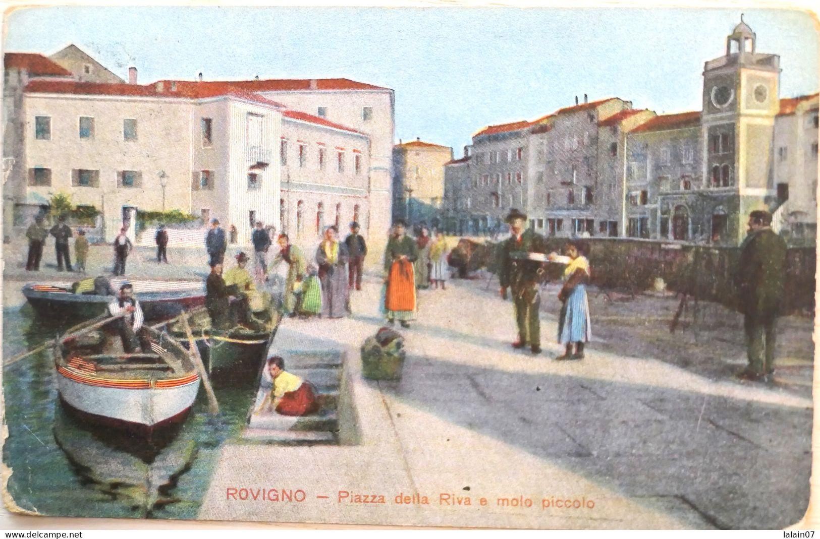C. P. A. : CROATIA : ROVINJ : ROVIGNO : Piazza Della Riva A Molo Piccolo, Stamp Osterreich In 1911 - Croatie