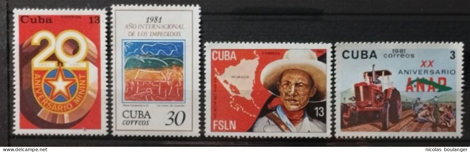 Cuba 1981 / Yvert N°2267+2274+2281+2282 / ** - Nuovi