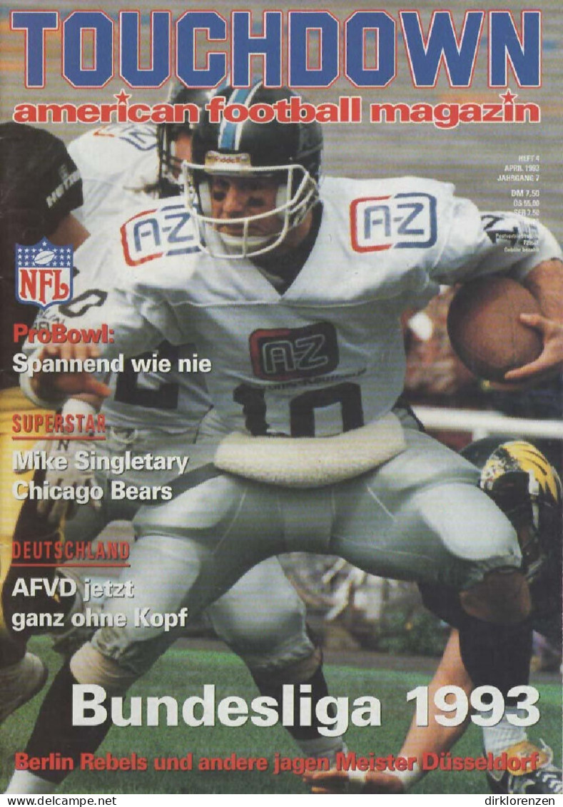 Touchdown Magazine Germany 1993-02 Chuck Noll Mike Singletary Patrick Farrell  - Ohne Zuordnung