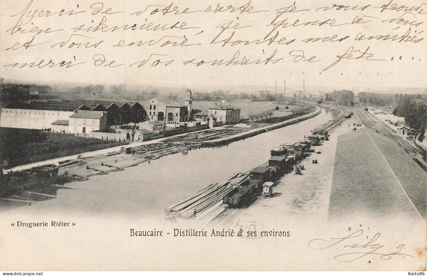 Beaucaire * 1904 * La Distillerie ANDRIE Et Ses Environs * Usine Industrie Distillerie Andrié Trains Wagons - Beaucaire