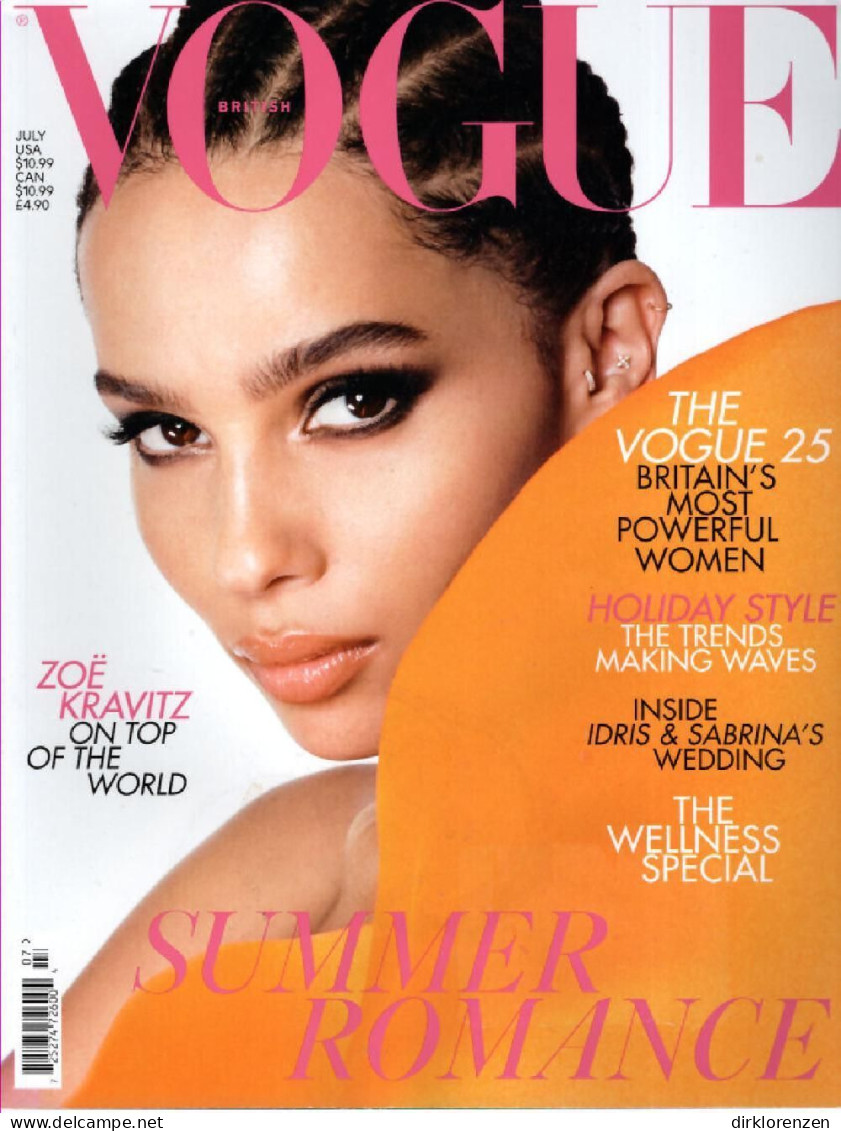 Vogue Magazine UK 2019-07 Zoe Kravitz - Non Classés