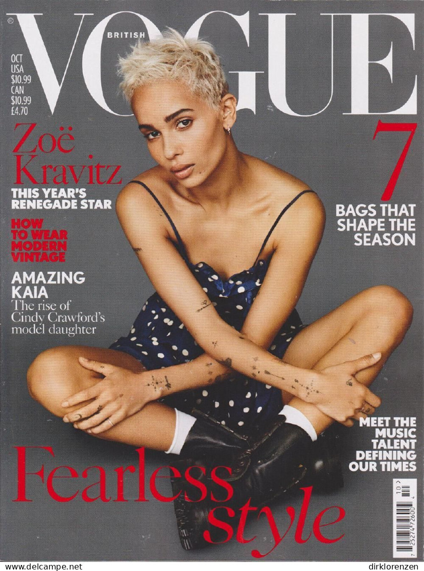 Vogue Magazine UK 2017-10 Zoe Kravitz - Non Classés
