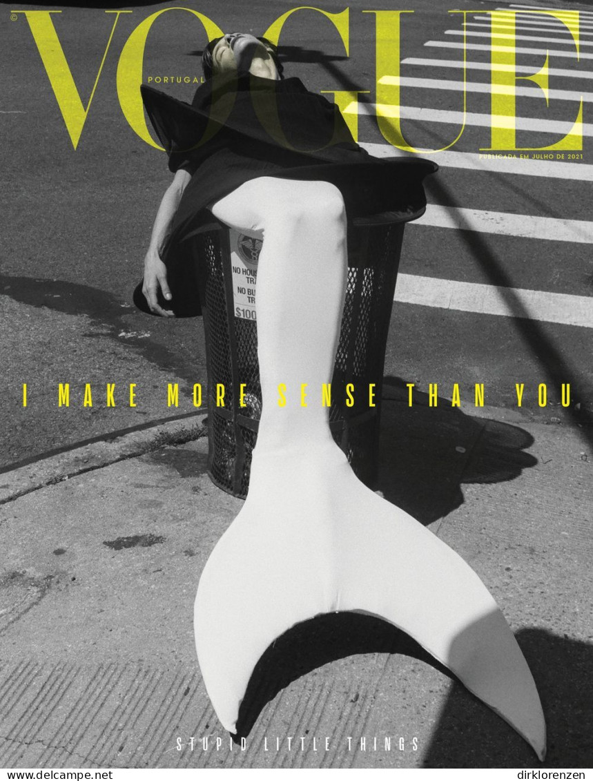 Vogue Magazine Portugal 2021-07+08 Aida Blue Cover 2 - Zonder Classificatie