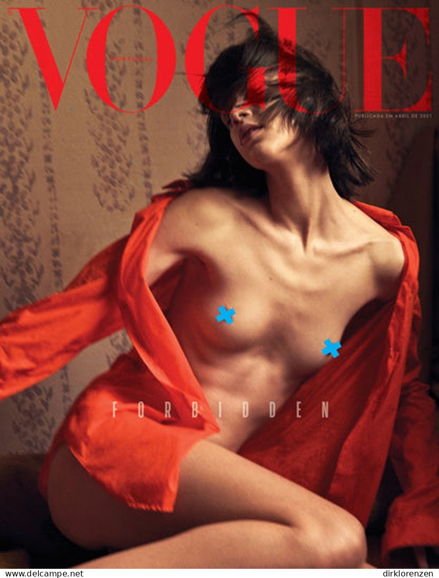 Vogue Magazine Portugal 2021-04 Katarina Janickova Cover Cyan  - Zonder Classificatie