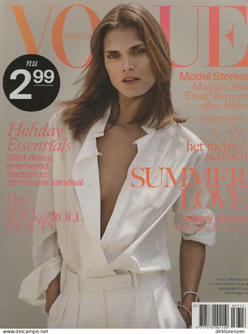 Vogue Magazine Netherlands 2014-07 Malgosia Bela  - Non Classés