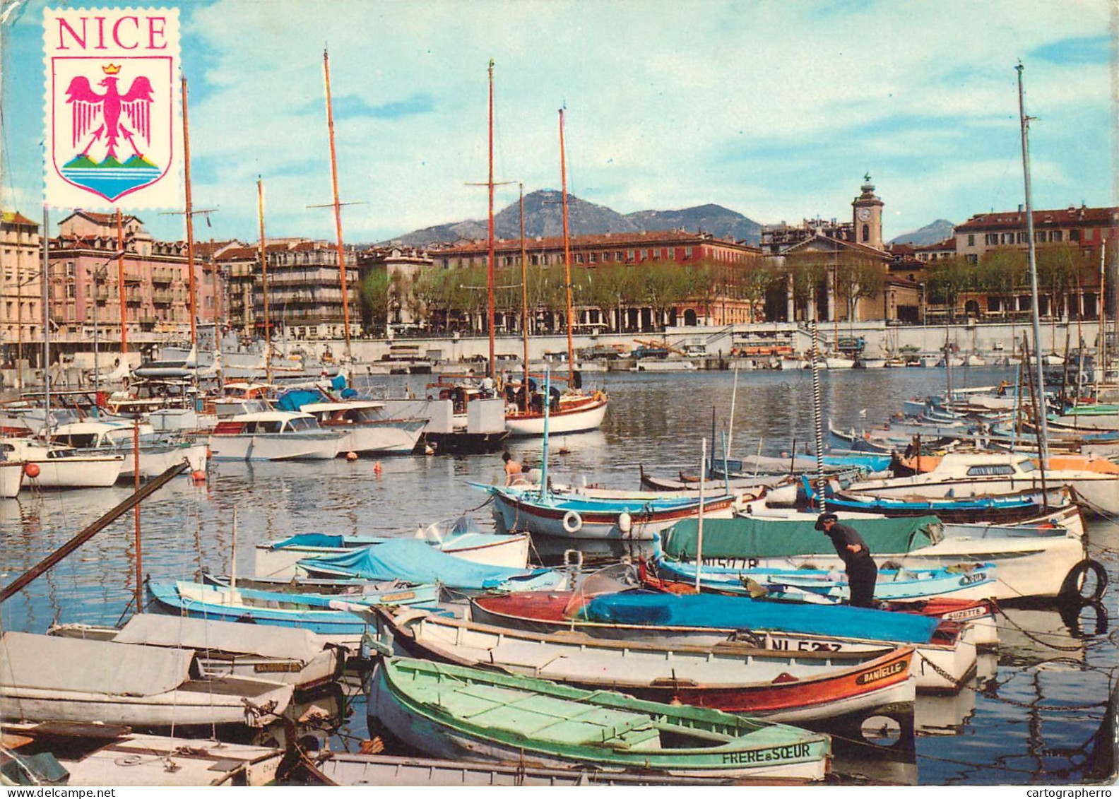 Navigation Sailing Vessels & Boats Themed Postcard Cote D'Azur Ile De Beaute - Sailing Vessels