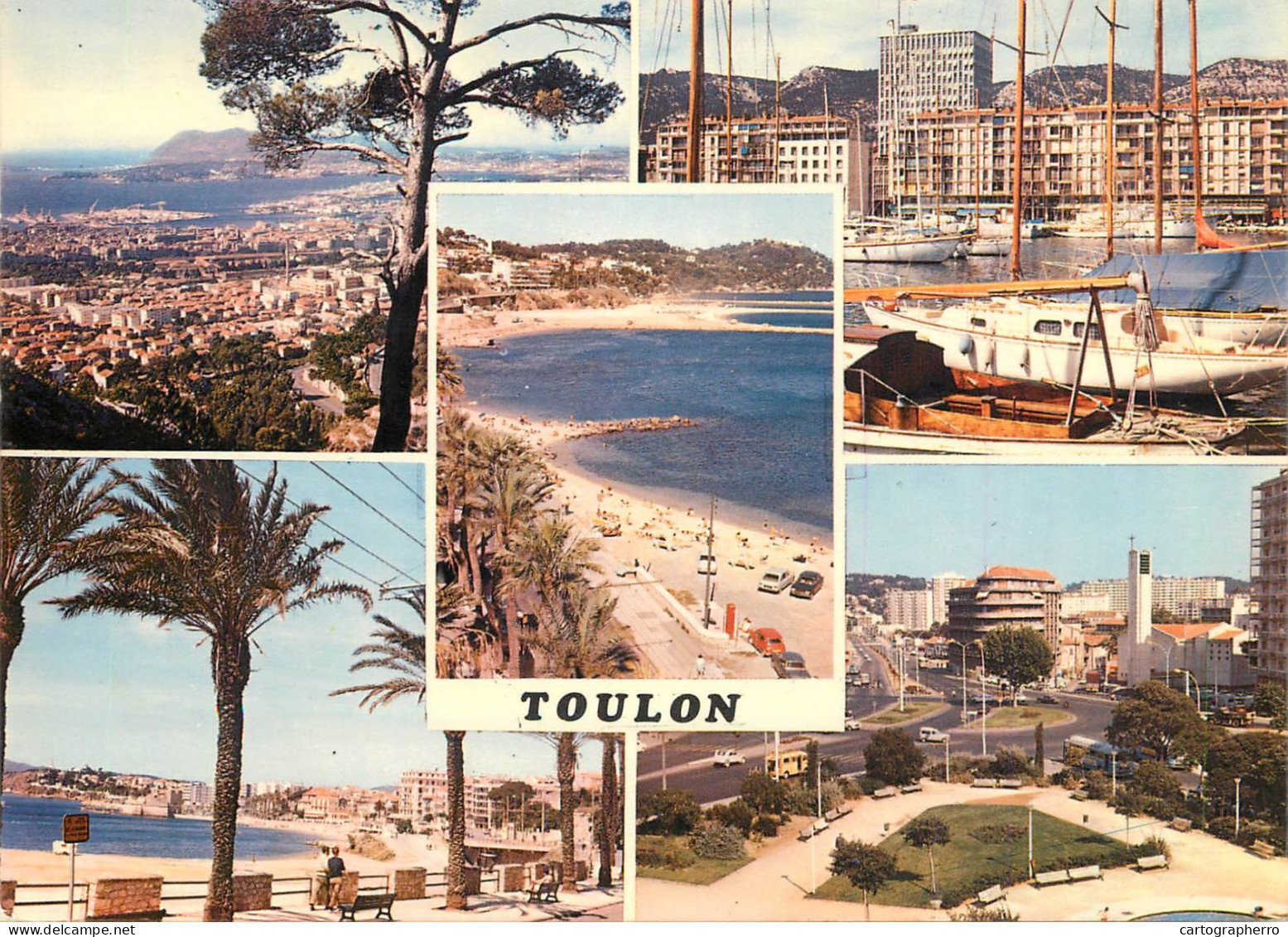 Navigation Sailing Vessels & Boats Themed Postcard Toulon Bach Harbour Yacht - Sailing Vessels