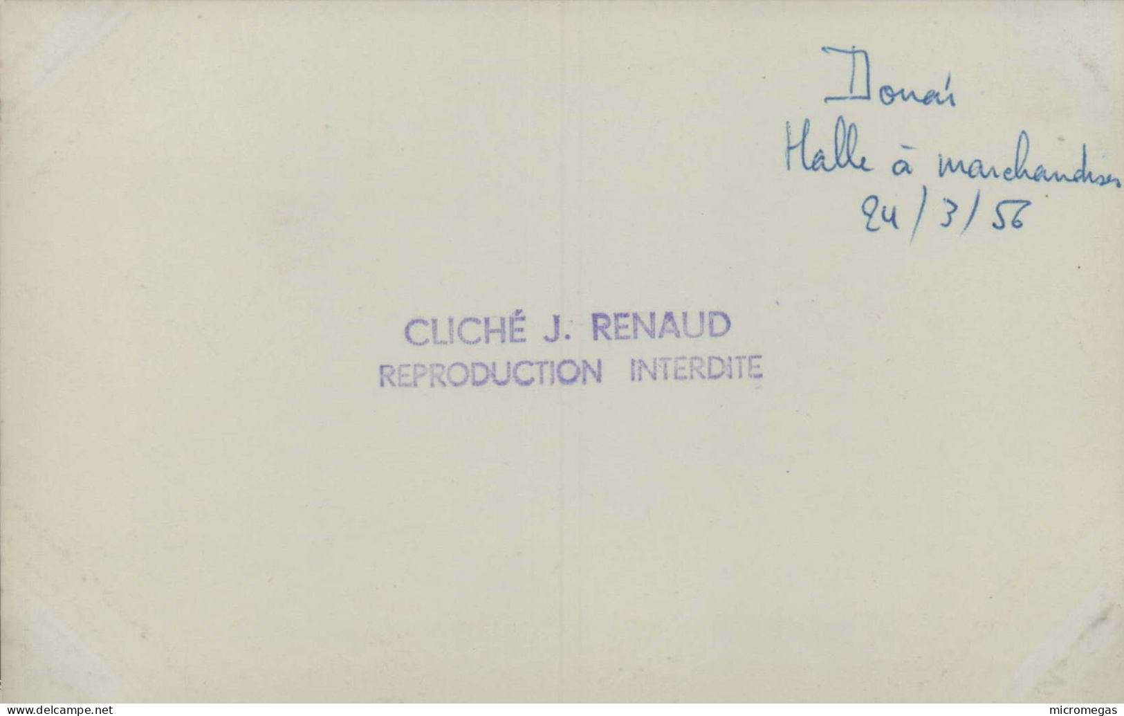Douai - Halle à Marchandises, 24-3-1956 - Cliché J. Renaud - Trenes