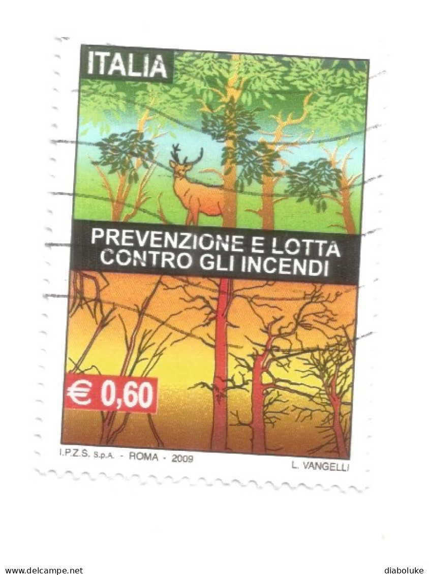 (REPUBBLICA ITALIANA) 2009, PREVENZIONE E LOTTA CONTRO GLI INCENDI - Serie Di 1 Francobollo Usato - 2001-10: Oblitérés