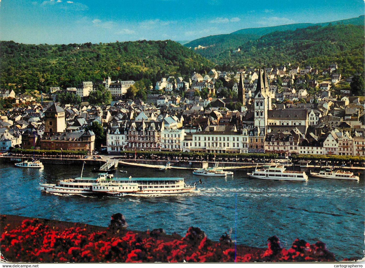 Navigation Sailing Vessels & Boats Themed Postcard Boppard Am Rhein Paddle Steamer - Sailing Vessels