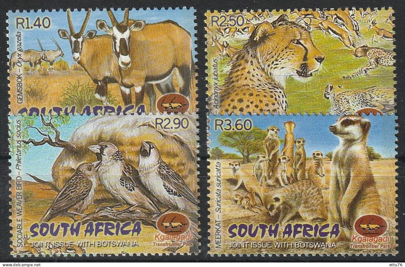 South Africa  2001 Kgalagadi Park,Animals,Birds   MNH - Sonstige & Ohne Zuordnung