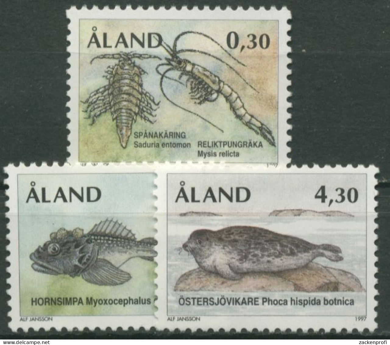 Aland 1997 Tiere Der Eiszeit 124/26 Postfrisch - Aland