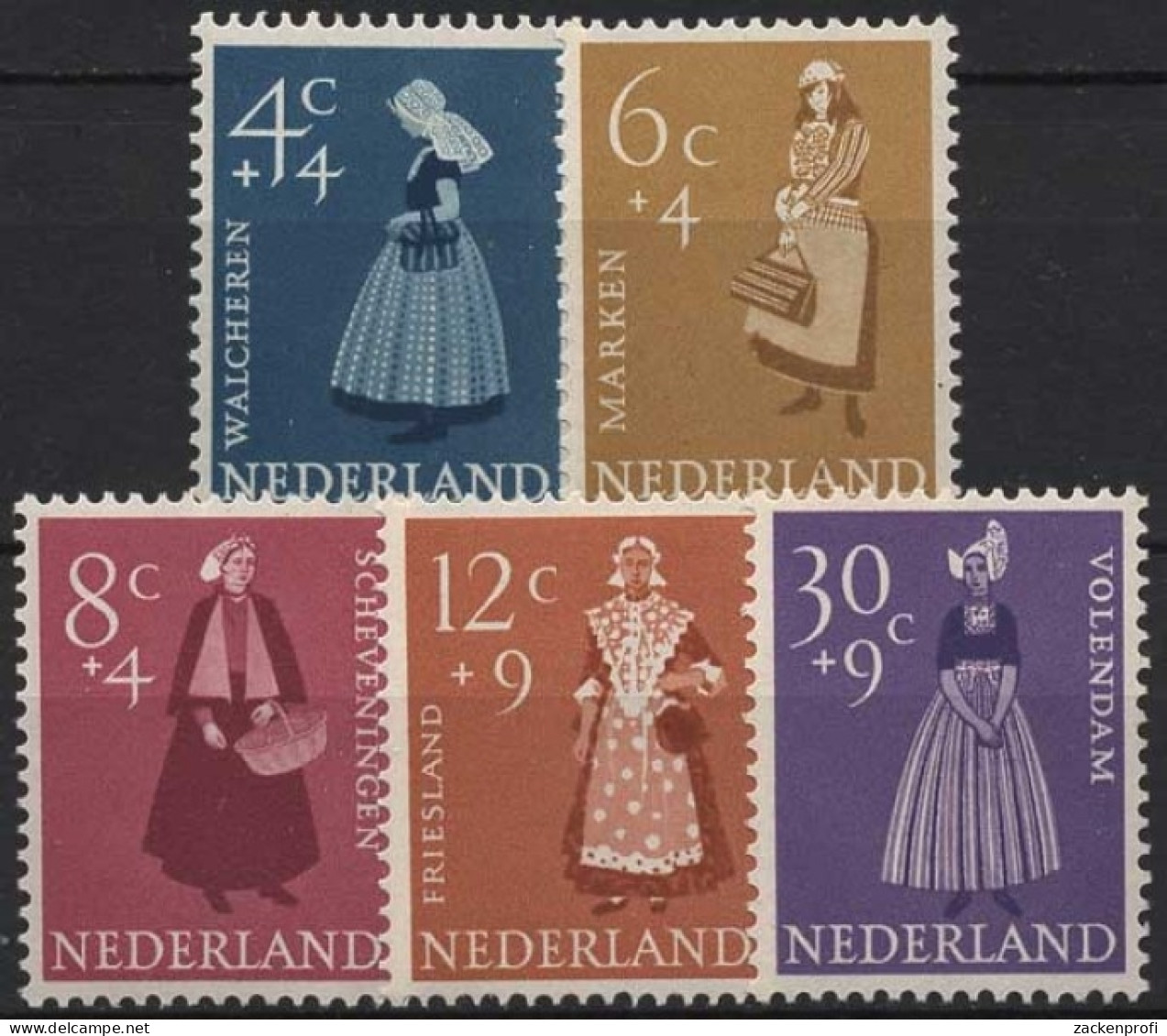 Niederlande 1958 Soziale Und Kulturelle Fürsorge Trachten 712/16 Postfrisch - Ungebraucht