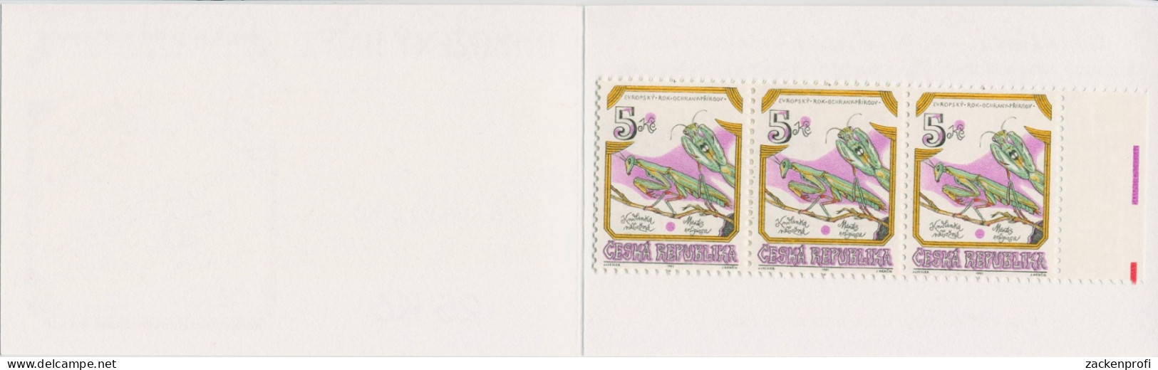 Tschechische Republik 1995 Insekten Markenheftchen Postfrisch MH 27 (C90589) - Blocks & Sheetlets