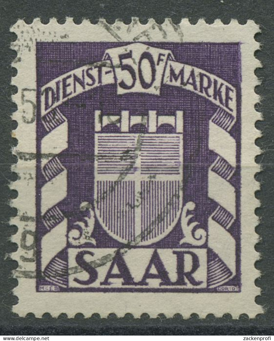 Saarland Dienstmarke 1949 Wappen D 43 Gestempelt - Usati