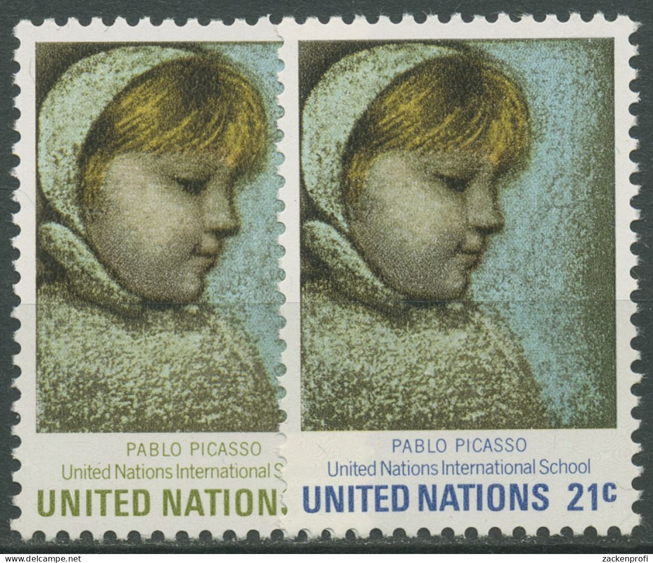 UNO New York 1971 Internationale Schule Pablo Picasso Gemälde 240/41 Postfrisch - Ungebraucht