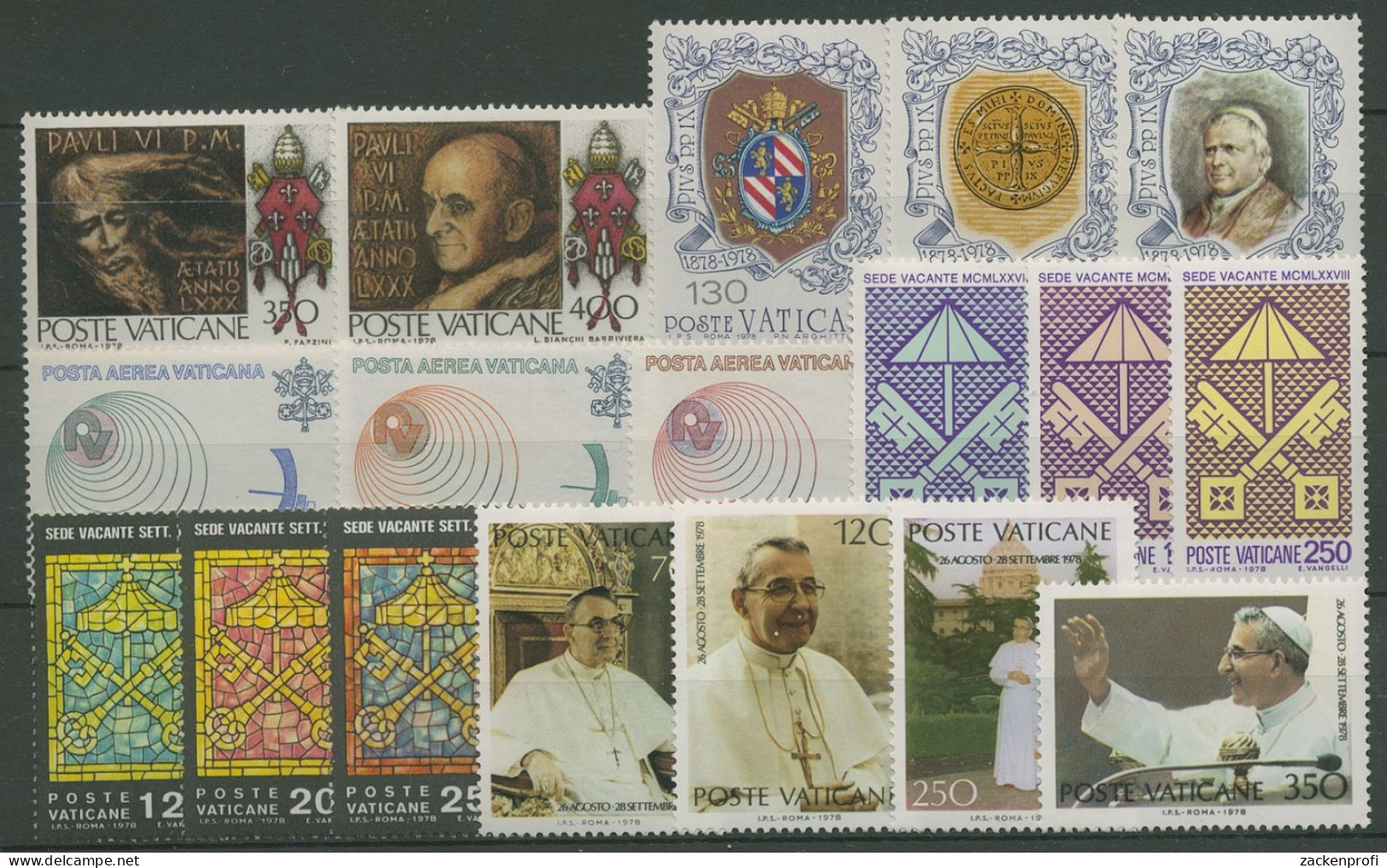 Vatikan 1978 Jahrgang Postfrisch Komplett (SG18445) - Annate Complete