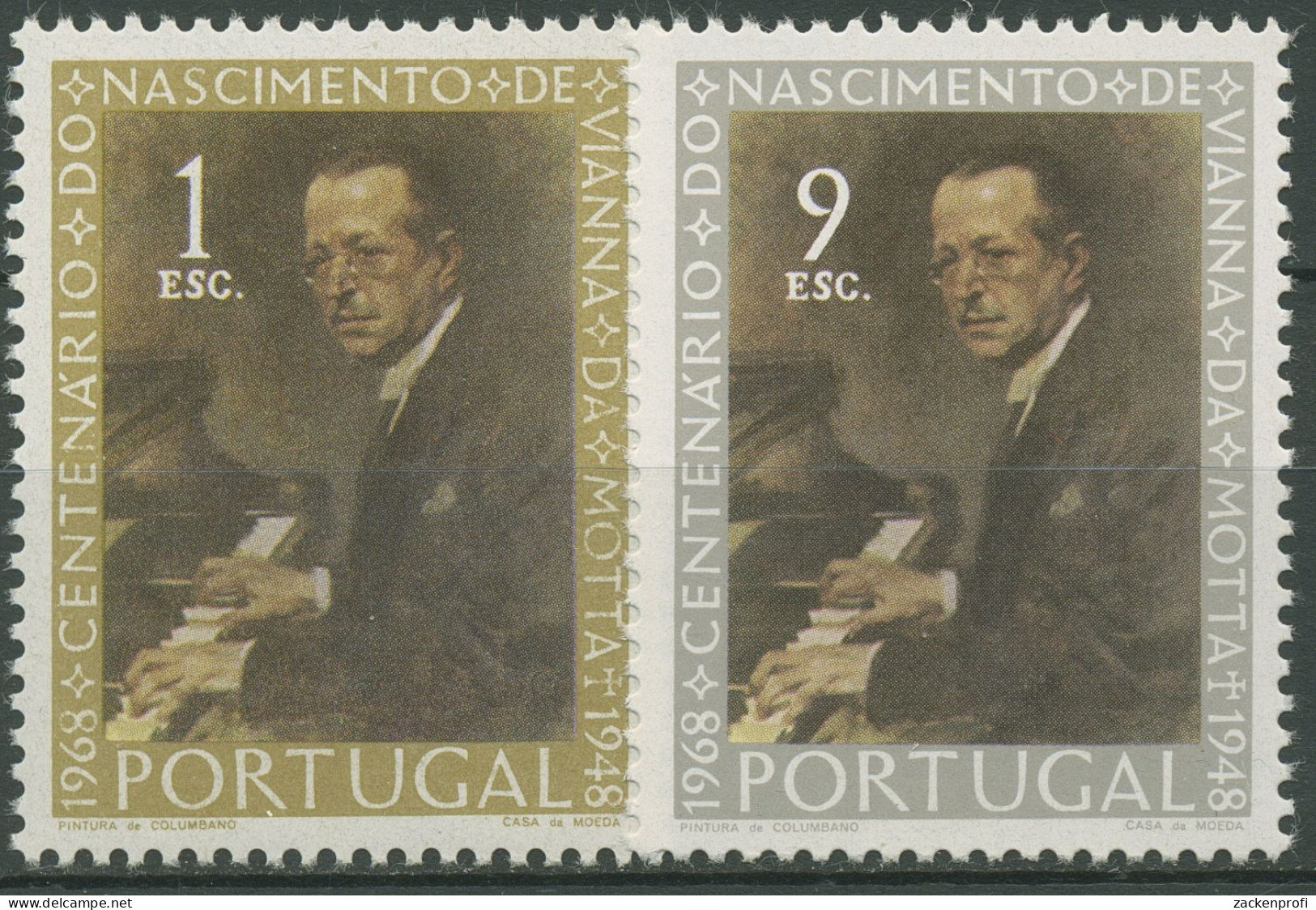 Portugal 1969 Komponist Pianist José Vianna Da Motta 1082/83 Postfrisch - Nuevos