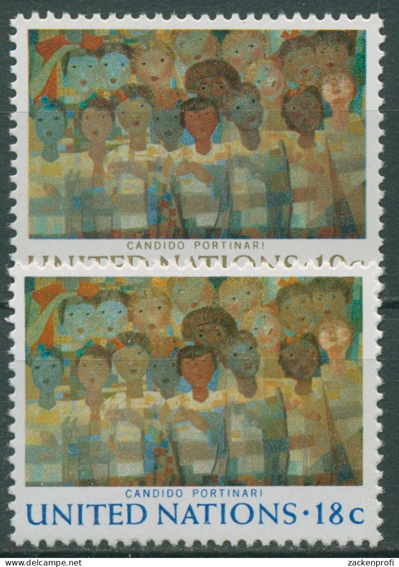 UNO New York 1974 Kunstwerke Wandgemälde 267/68 Postfrisch - Unused Stamps