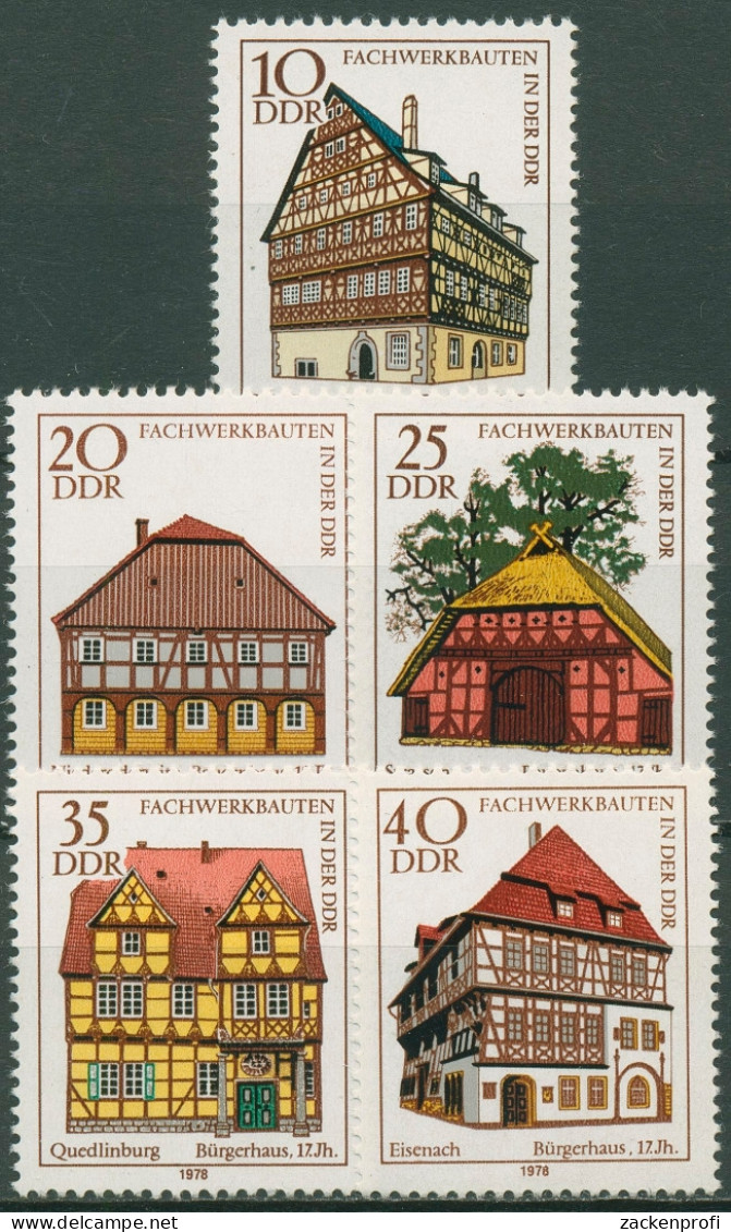 DDR 1978 Bauwerke Fachwerkhäuser 2294/98 Postfrisch - Unused Stamps