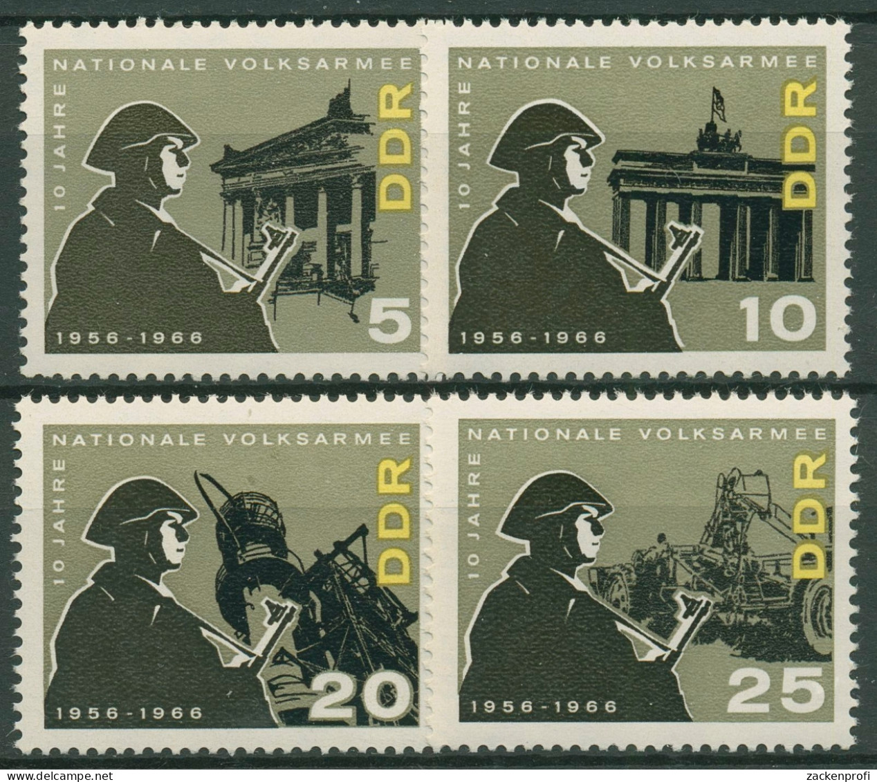 DDR 1966 Nationale Volksarmee NVA 1161/64 Postfrisch - Ongebruikt