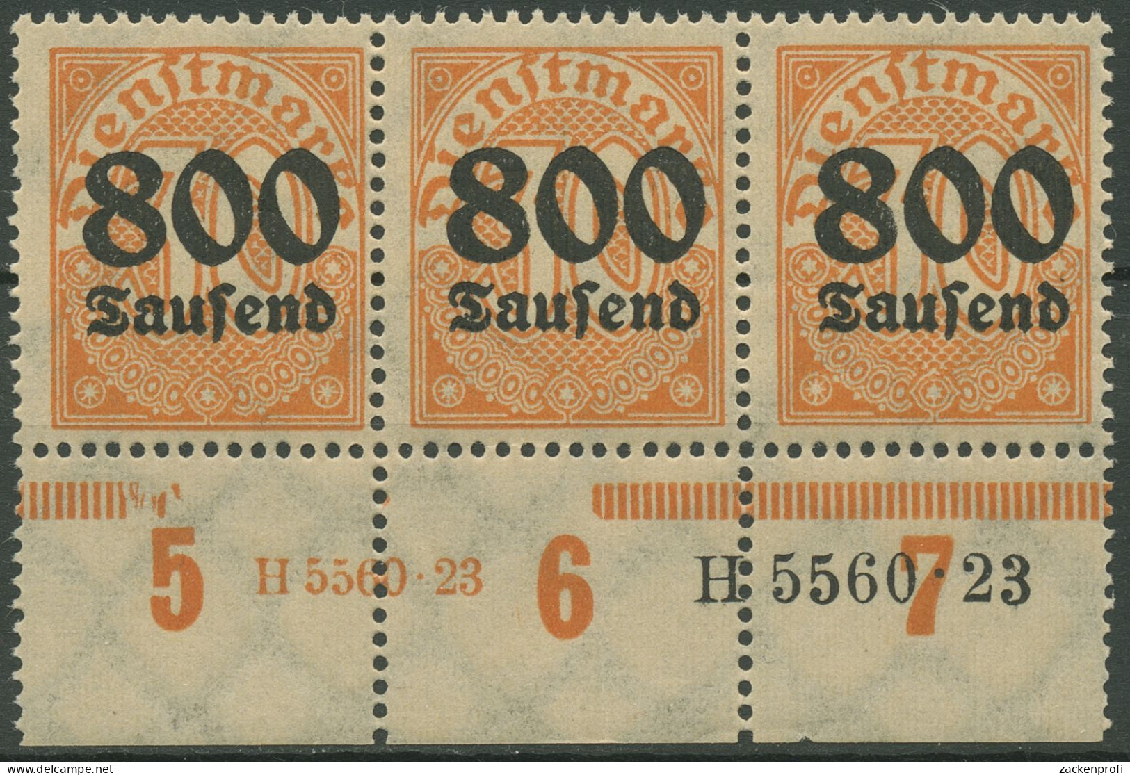 Deutsches Reich Dienst 1923 Mit Hausauftrags-Nr: D 95 X HAN Postfrisch - Dienstzegels